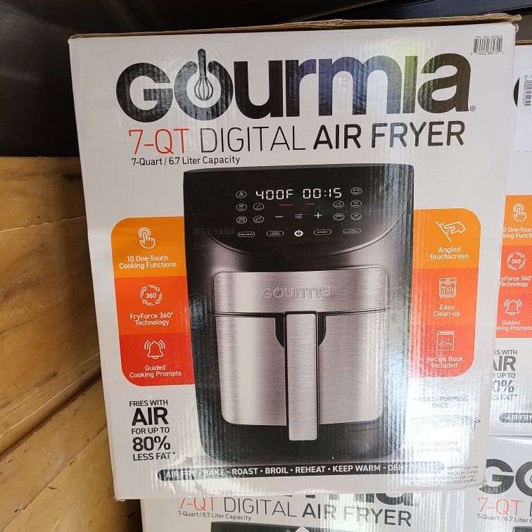 Gourmia Compact 2-Qt Digital Air Fryer with 10 One-Touch Cooking Functions  and Guided Cooking Prompts