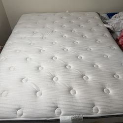 Queen Mattress + Heavy-Duty Metal Bed Frame (Set)