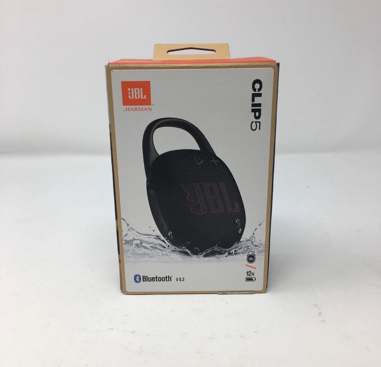 JBL Clip 5 Portable Waterproof Bluetooth Speaker – Black – New