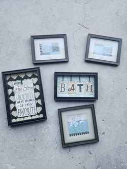 Bathroom art frame wall decorations