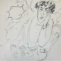 Gino Bonichi SCIPIONE 1930 PORTRAIT OF BRUNO BARILLI Fine Art Print Vintage Orig Antique Italy Italian 1940’s Printed Collectible RITRATTO DI BRUNO BA