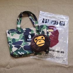 Bundle 2 A bathing ape bape baby milo tote shoulder bag