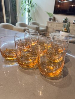 Set Of 9 Expensive Hand Blown Drinking Glasses From Macy’s