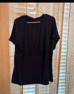 Navy  V-Neck Short Sleeve Top