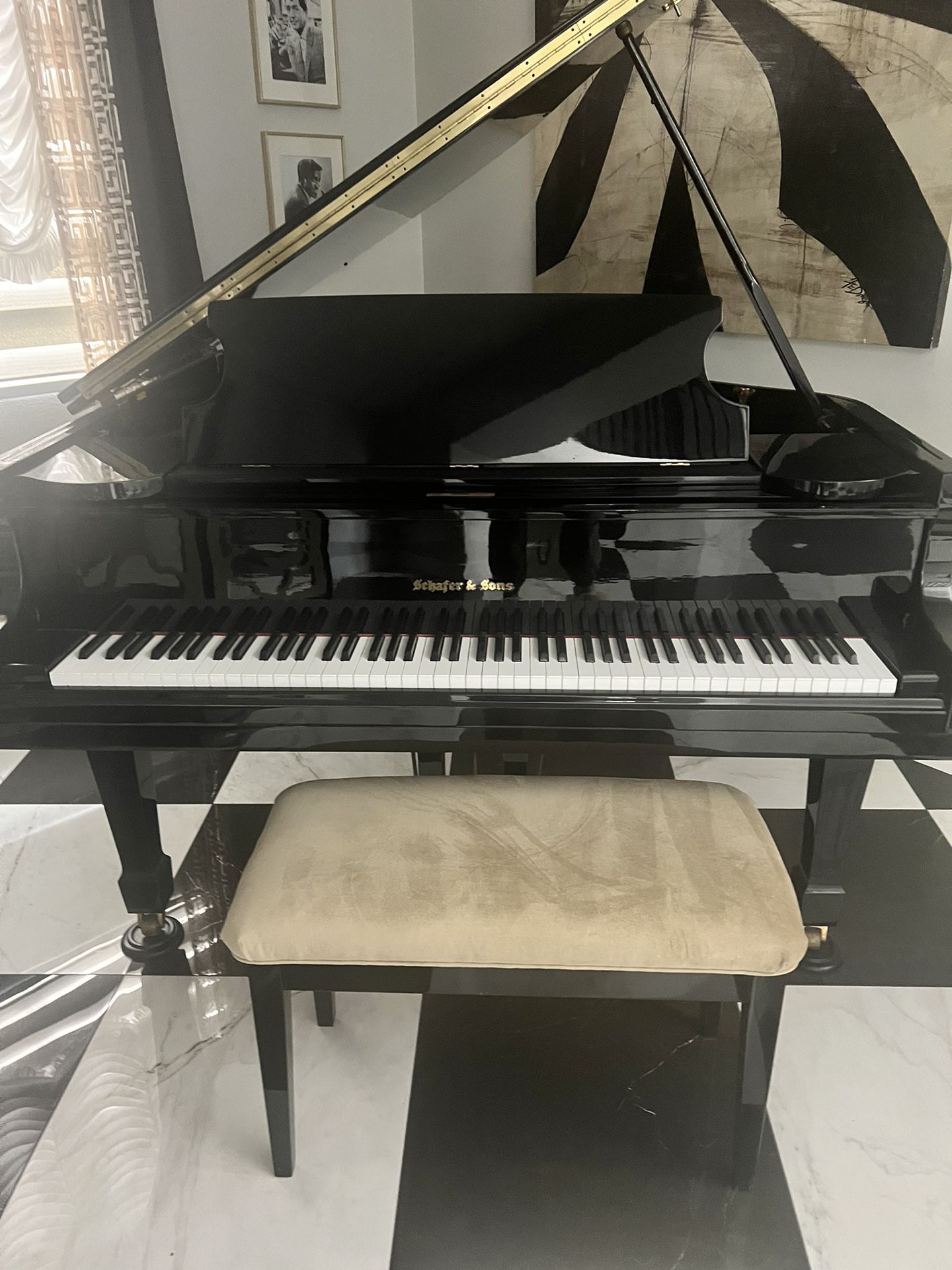 Schaefer And Sons Baby Grand Piano 