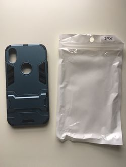 NWT IPhone 8 / X case with kickstand blue