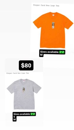 Supreme FW26’ week 1 Prayer Card Box Logo Tee, Sith Tee, Intarsia L/S Top, You Still Suck L/S top.