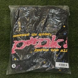 pink sp5der hoodie
