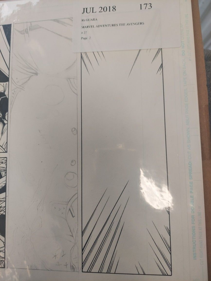 Original Marvel Adventures The Avengers SPLASH Drawing