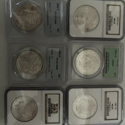 Morgan silver dollars MS64