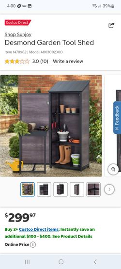 Desmond tool shed 30 in. x 18 in. x 72 in. $150 each