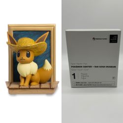 Pokémon Center × Van Gogh Museum Eevee Inspired by Self-Portrait Straw Hat