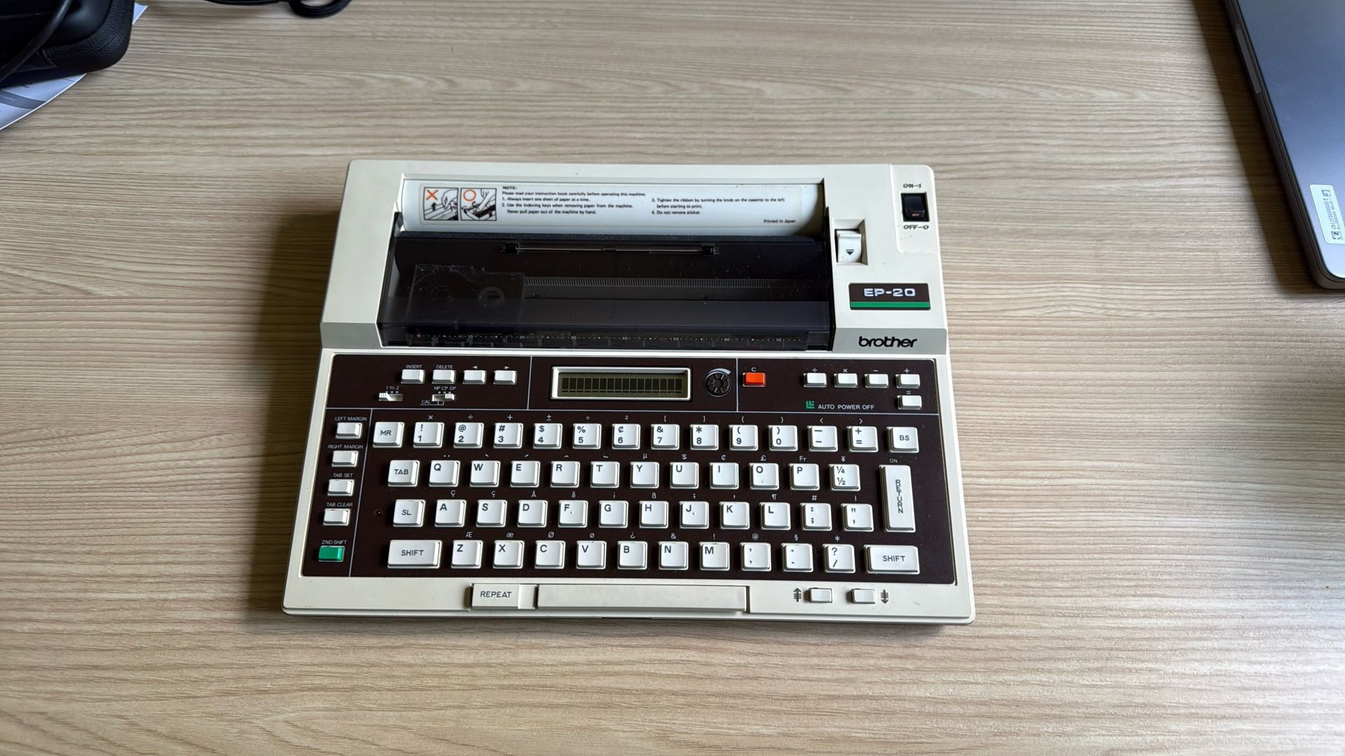 Brother Electric Portable Typewriter EP-20