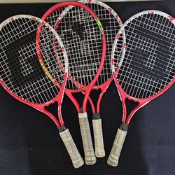4 Tennis Rackets 