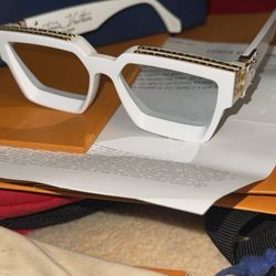 BRAND NEW Louis Vuitton Sunglasses - Luxury Sunglasses - White - 1.1 Millionaire Z1166W Sunglasses - Premium Discontinued 