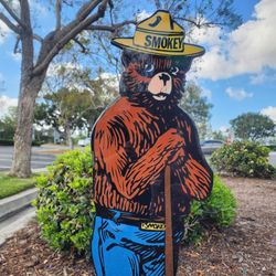 Smokey The Bear Wooden Cutout