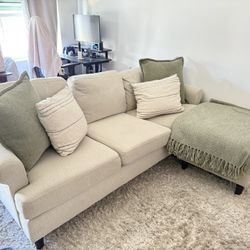 Living Spaces Couch / Reversible Chaise 