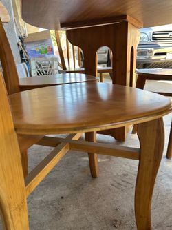 Bamboo dining table with 6 chairs