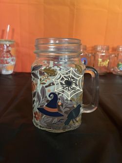 Halloween Glass Cup With Handle