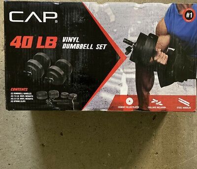 Cap 40lb Adjustable Vinyl Dumbbell Pair set BRAND NWW