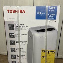 Toshiba 8,000  BTU (12,000 BTU DOE) 115-Volt , Wi-Fi Portable Air Conditioner To 350  SF.