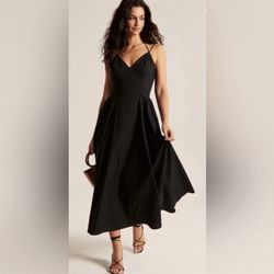 Abercrombie & Fitch Strappy Plunge Corset Maxi Dress