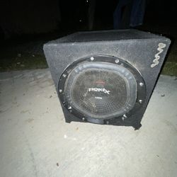 For Sale: Poldx X 10” Subwoofer  Heavy-duty carpeted enclosure, single 10-inch sub with ribbed surround—sounds punchy, built tough. Minor dus