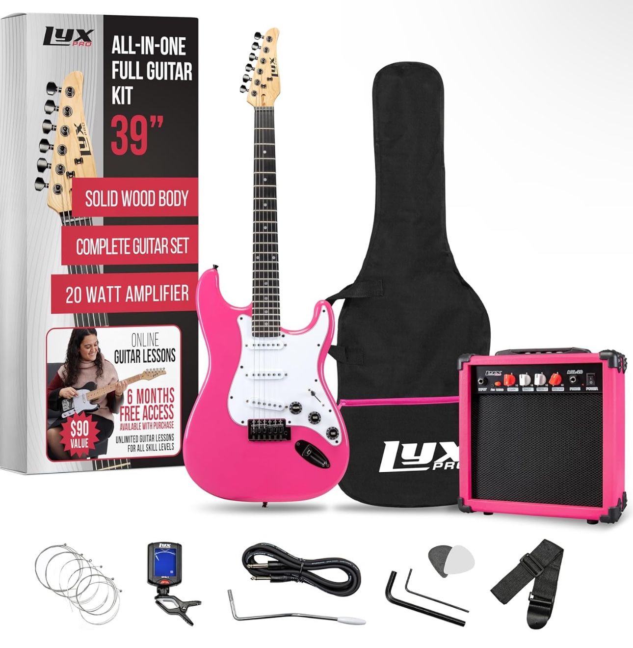 Pink Right Handed Electric Guitar 