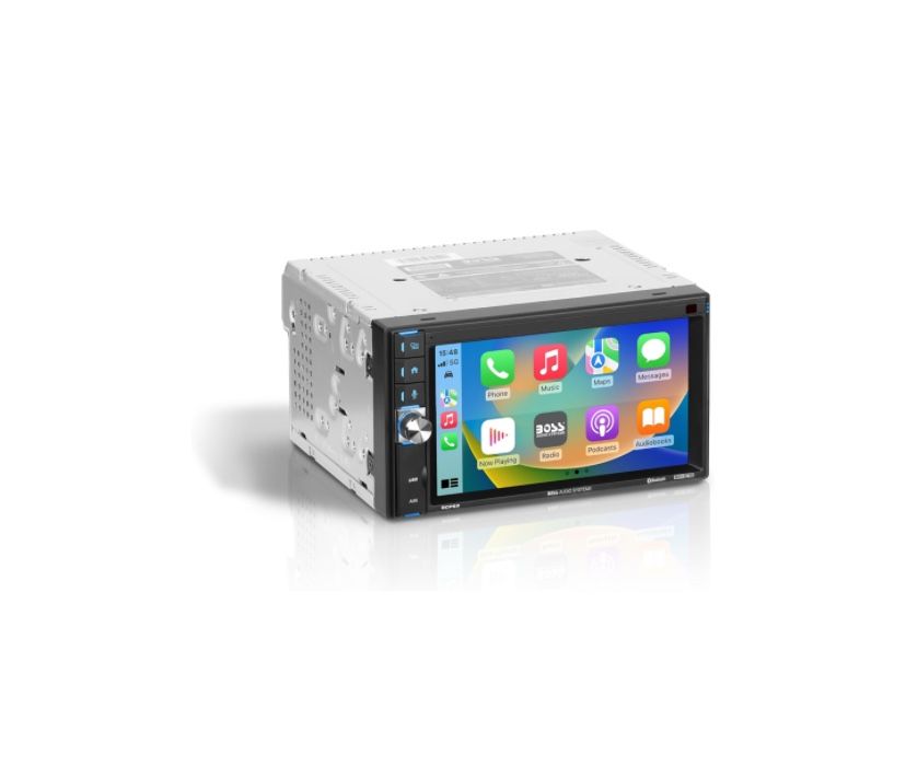 BOSS Audio Systems BCP62 Car Stereo - Apple CarPlay, Double Din, 6.2 Inch Capacitive Touchscreen, Bluetooth, No CD DVD Player, AM/FM Radio Receiver, U