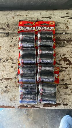 Eve ready Batteries Size C 9 Packs $10