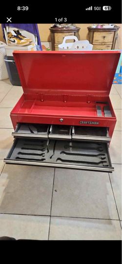 Craftsman Red Metal Tool Box with Drawers