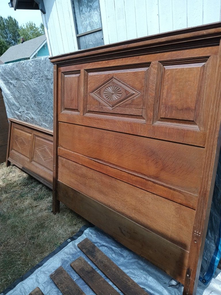 Antique Headboard And Footboard