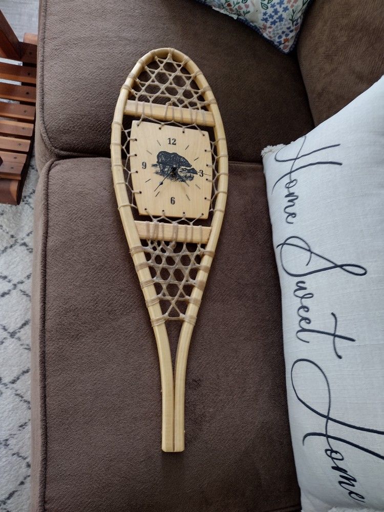 Unique Snowshoe Wall Clock