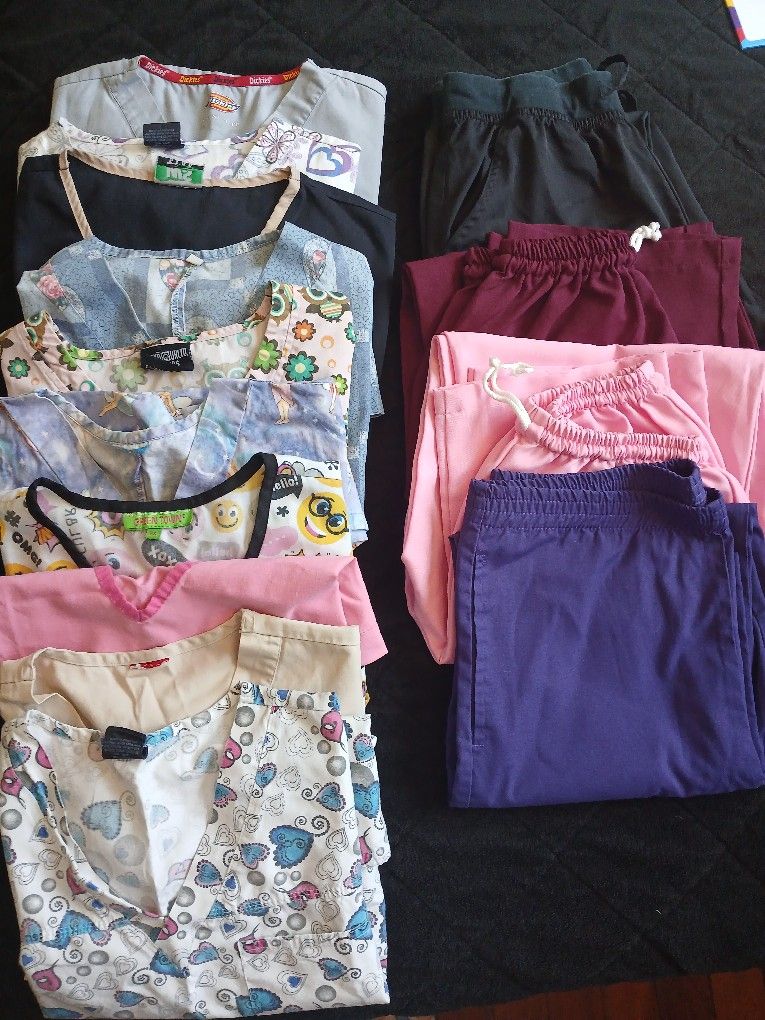 Scrub Tops/bottoms- Size S-M $5 Each