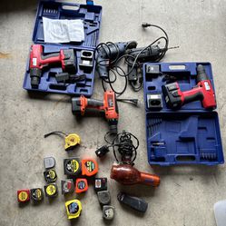 Power Tools And Measuring Tapes Bundle 