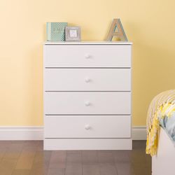 4 Drawer Dresser White. New