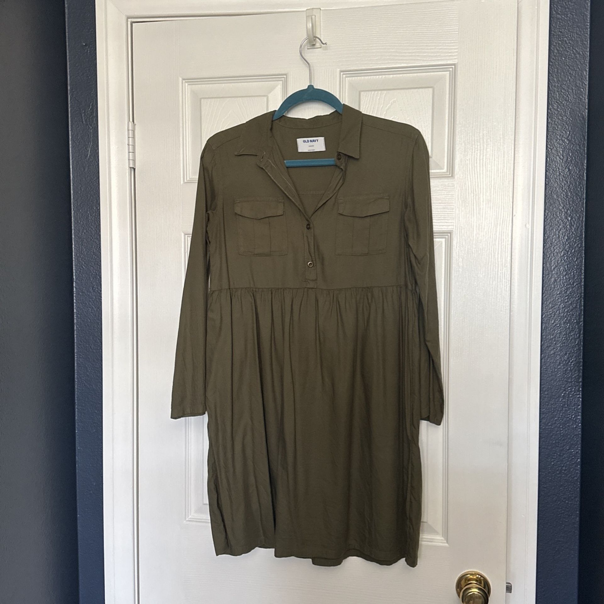 Old Navy Girls (Size XL 14-16) Olive Green Tunic Dress