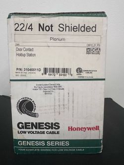 HONEYWELL GENESIS LOW VOLT CABLE BOX 22/4 PLENUM CLASS 2 & 3 INSPECT BY (contact info removed)