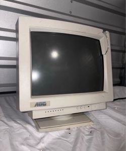 1998 AOC Spectrum 4V CRT Monitor 14" 120Hz Retro Gaming (UNTESTED, DAMAGED)