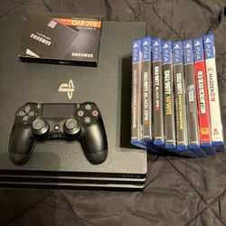 PS4 Pro W/ 860 EVO SSD and Games 