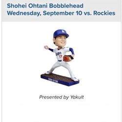 Shohei Ohtani Bobblehead Dodgers  SGA 