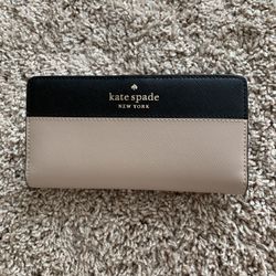 Wallets, NEW Kate Spade New York - SPECIAL PRICE -Taupe/Black (or) Ivory