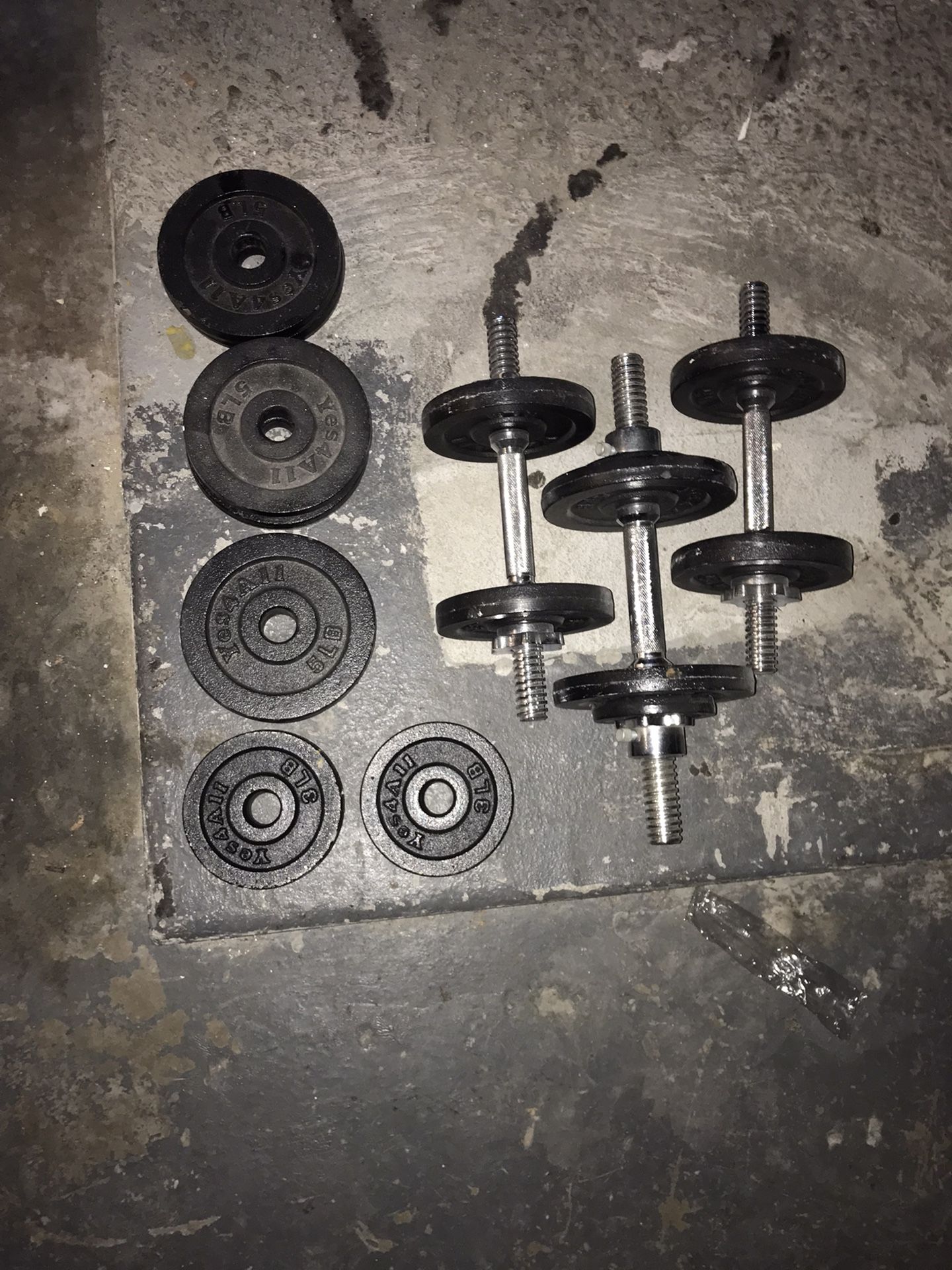 Live hard With Iron Dumbell Weight Set 70lbs