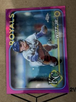2024 Topps Chrome Bobby Witt Jr Pink Speckle Refractor /350 Royals Ssp