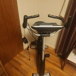 Spirit XBU55 Upright Bike, 43" X 22" X 54"