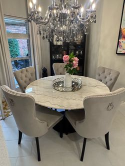 Marble table and chairs