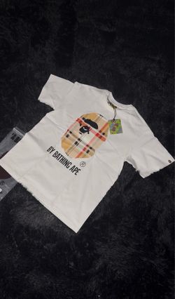 BAPE Plaid Ape Head Tee White