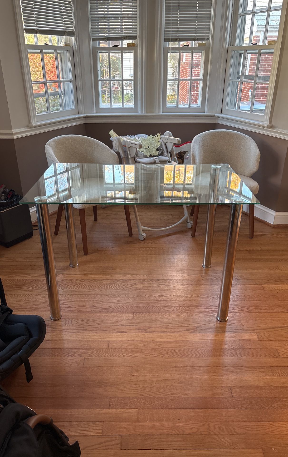 Glass Top Dining Table