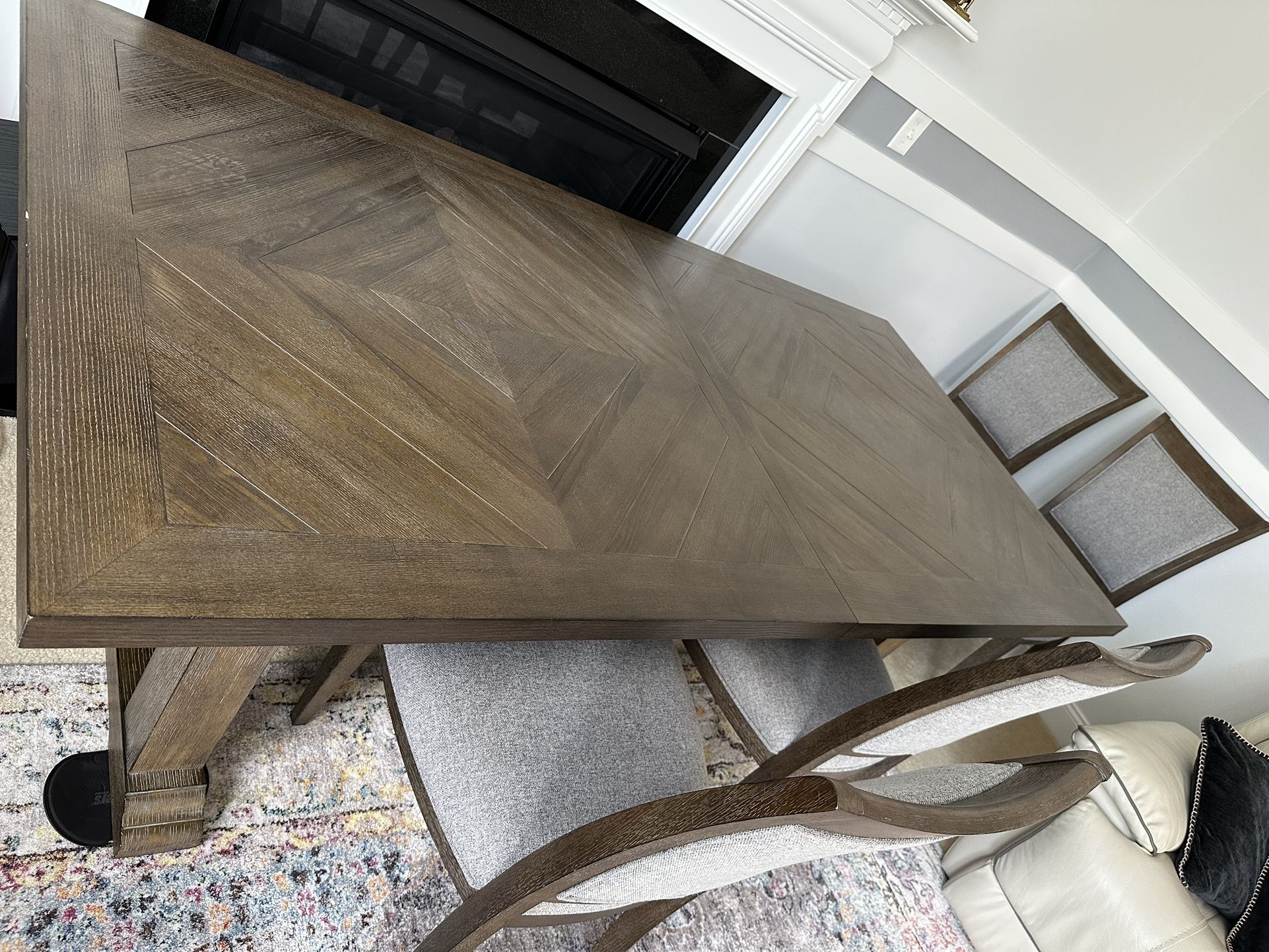 Gray Dining Table With 6 Chairs