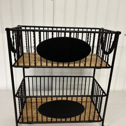 Metal And Bamboo Shelf